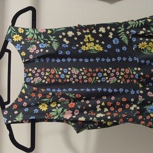 Modcloth Black Flower Luck Be A Lady Dress